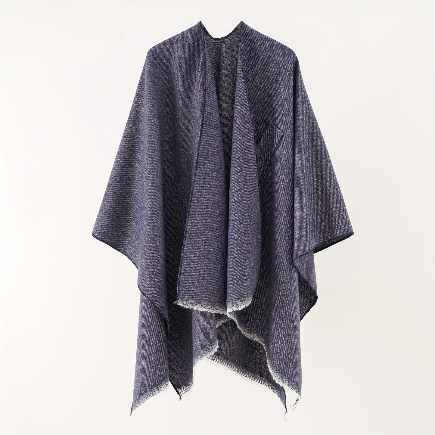 Solid Color Comfortable Shawl With Sleeves, Multifunctional Outdoor Windproof And Coldproof Cloak