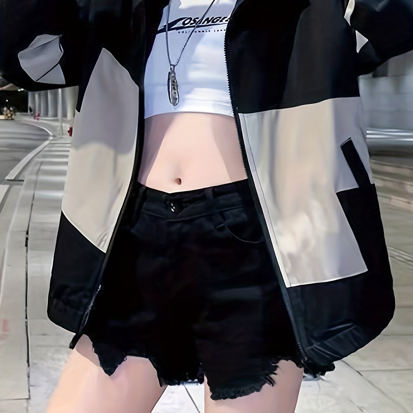 vlovelaw  Color Block Zip Up Jacket, Casual Long Sleeve Jacket For Fall & Winter, Women's Clothing