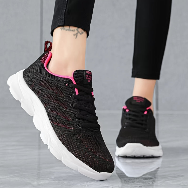 vlovelaw Women's Breathable Mesh Sneakers, Casual Lace Up Outdoor Shoes, Comfortable Low Top Shoes