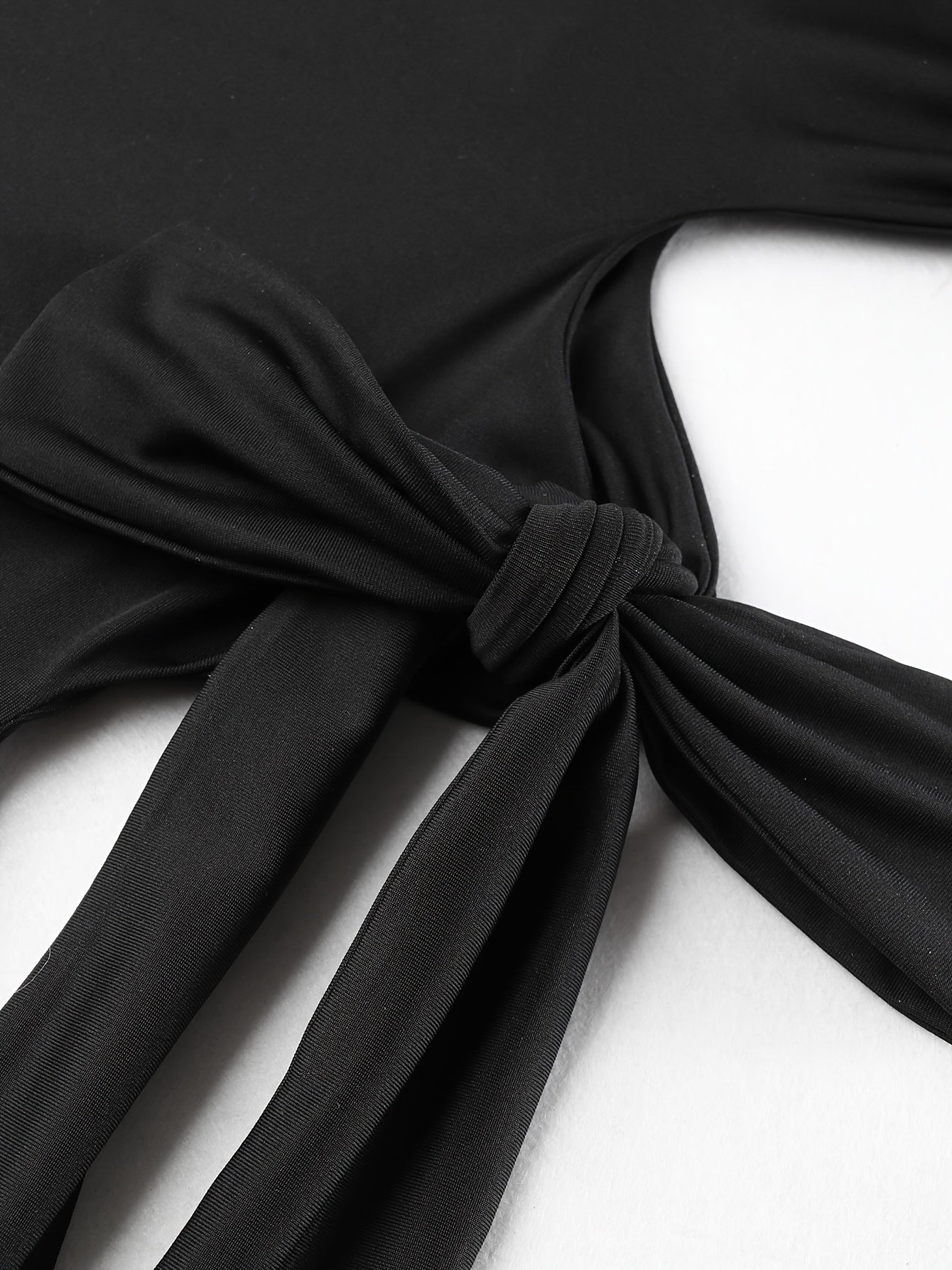 vlovelaw Cut Out Knot Side One Shoulder Dress, Sexy Sleeveless Split Thigh Asymmetric Dress, Women's Clothing