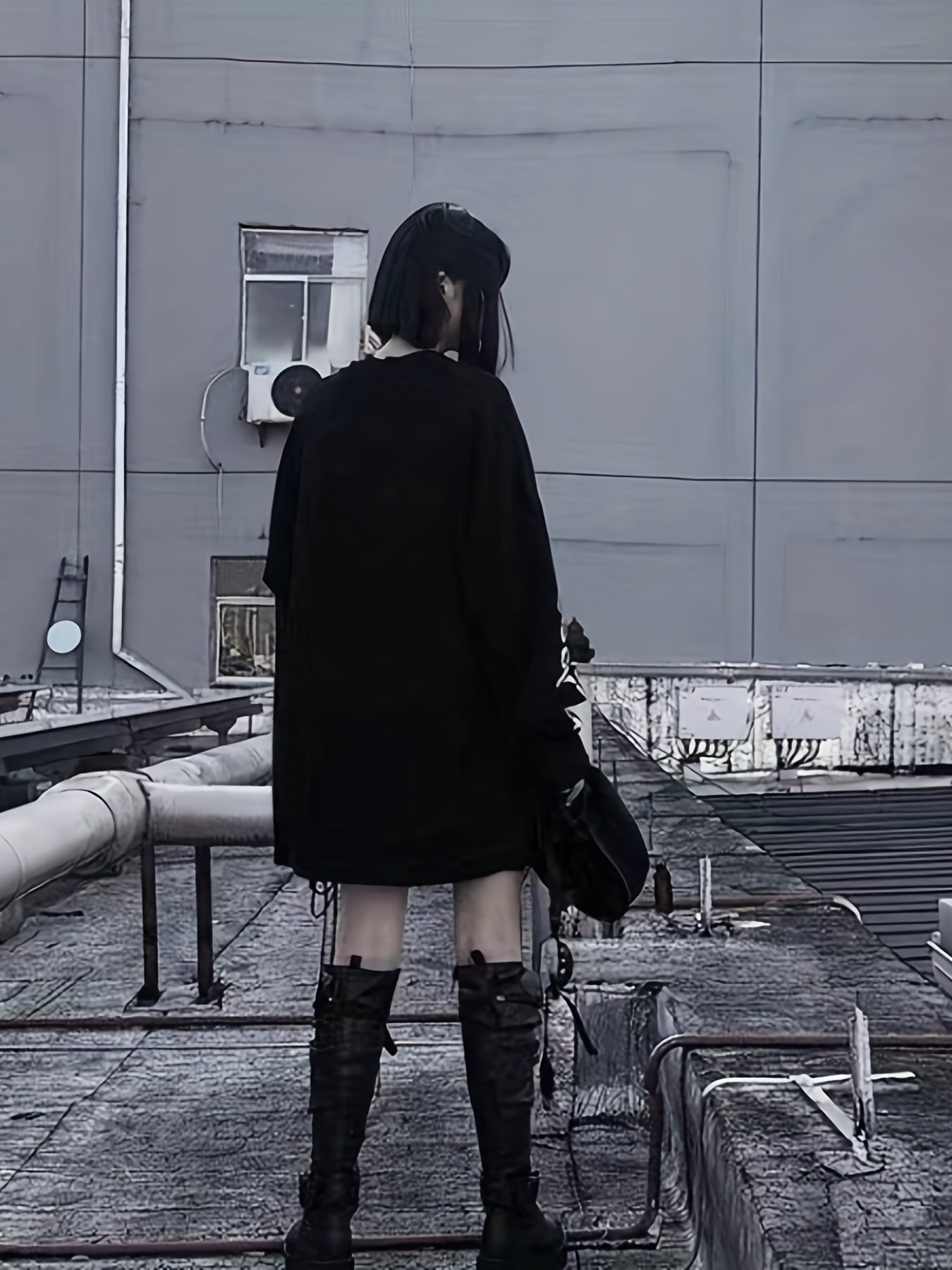 Skeleton Print Crew Neck T-Shirt, Y2K Long Sleeve Top For Spring & Fall, Women's Clothing