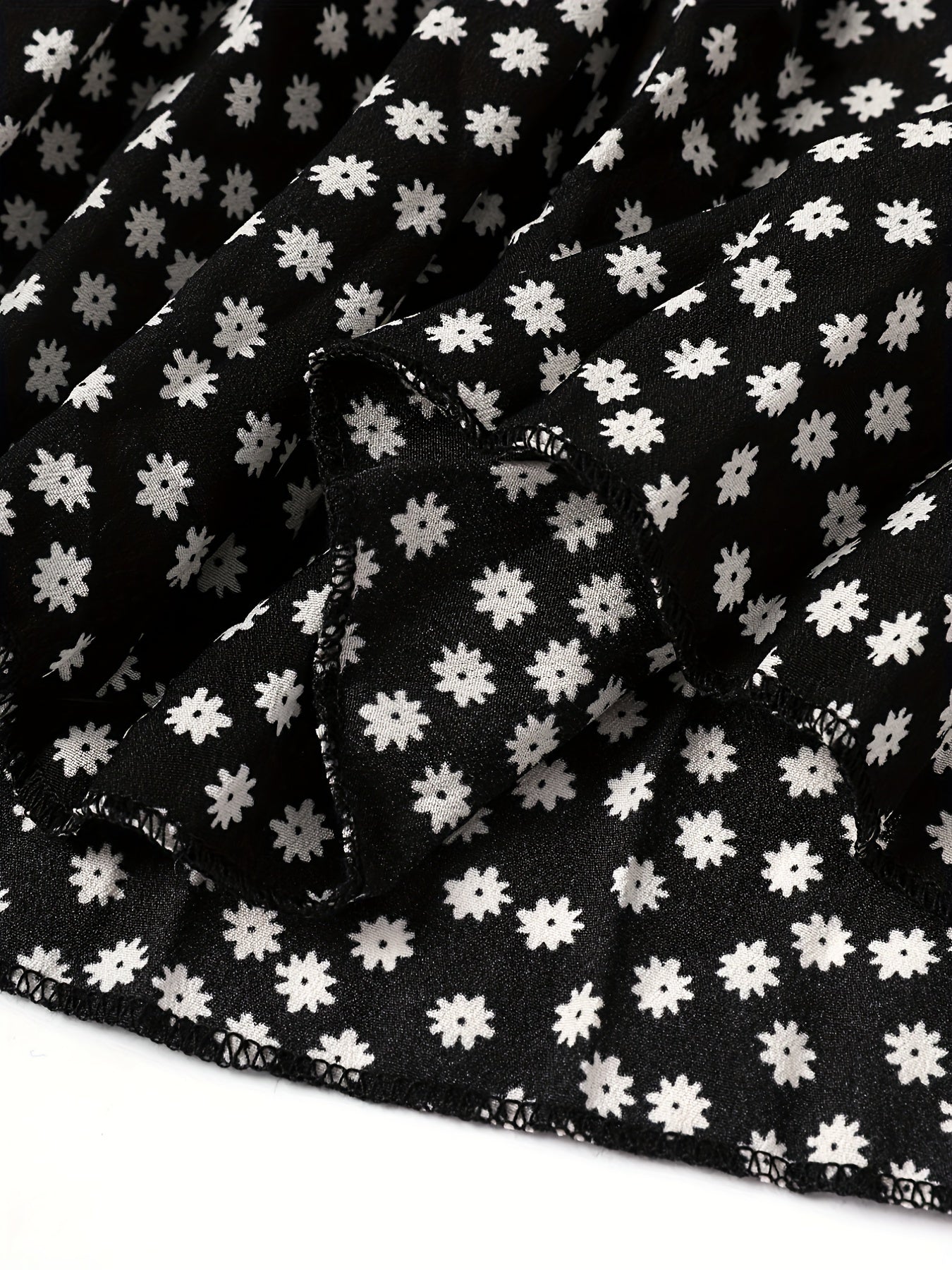Plus Size Casual Skirt, Women's Plus Dot Print High Rise Slight Stretch Maxi Skirt