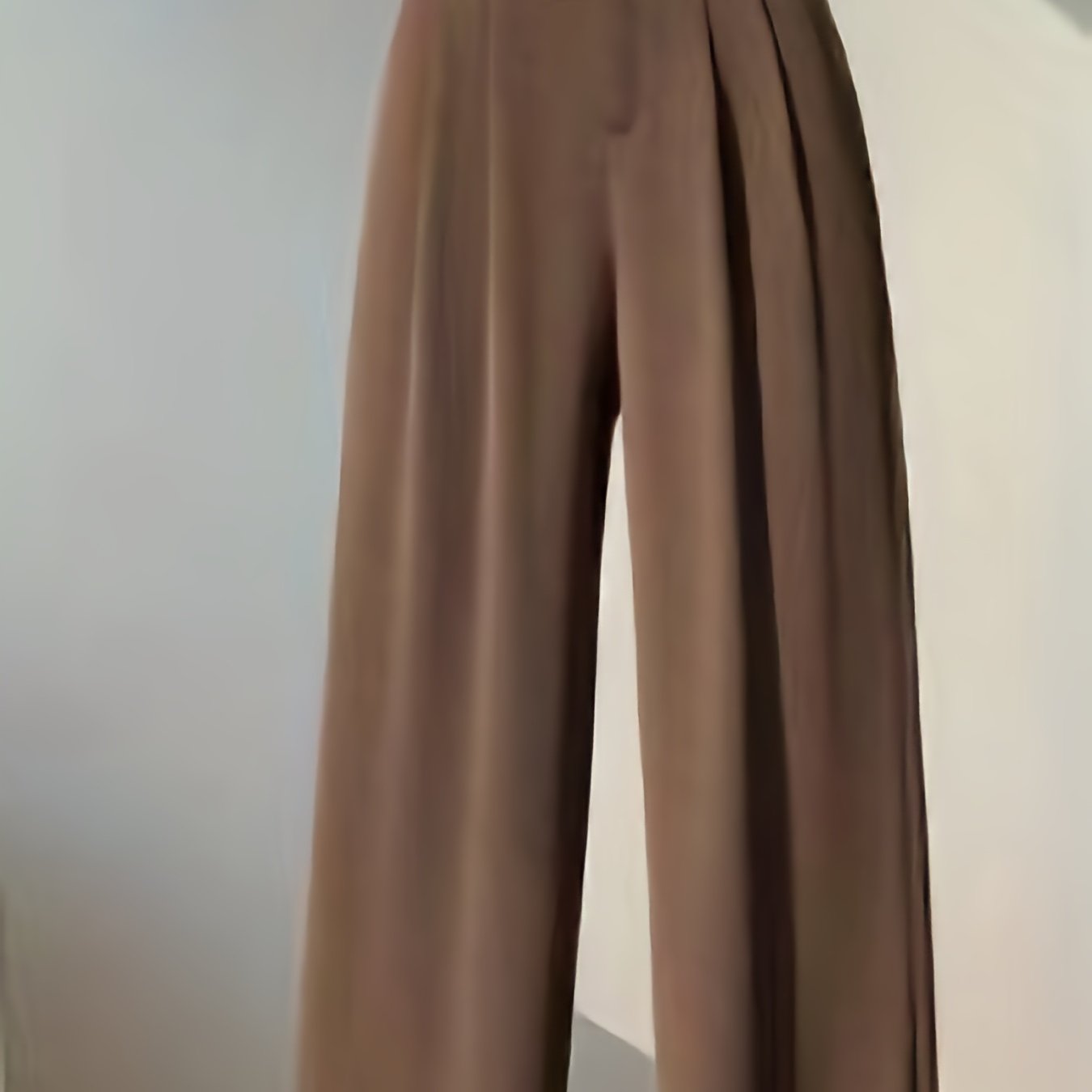 vlovelaw Solid High Waist Pants, Casual Wide Leg Button Pants, Women's Clothing