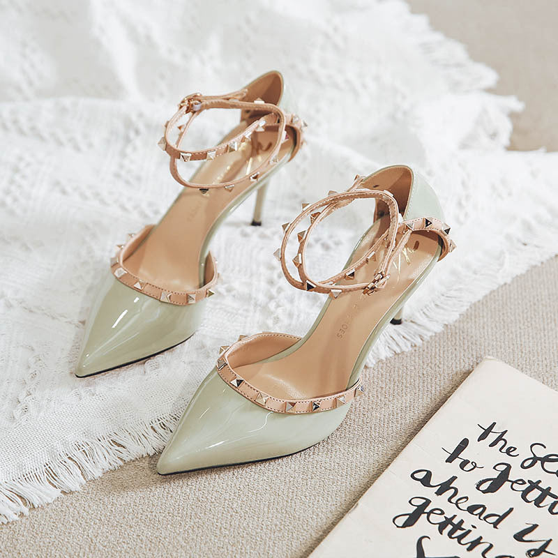Ydajere High Heel Sandals for Women New Spring Toe Cap Stilettos Pumps Pointed Toe Spring All-Matching 19202