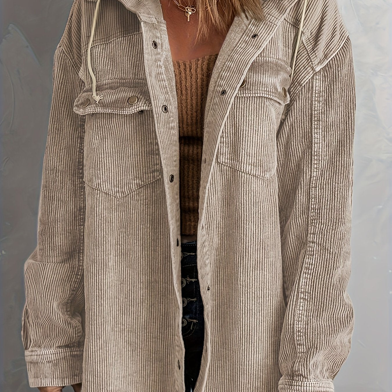 Color Block Long Sleeve Hooded Jacket, Casual Every Day Outerwear For Fall & Winter, Women's Clothing