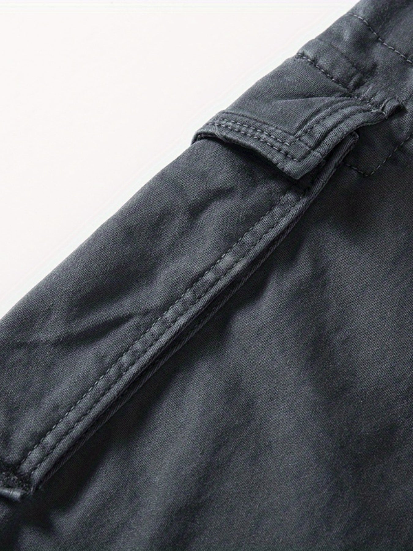 98% Cotton Solid Color Multi Flap Pockets Men's Straight Leg Cargo Pants, Loose Casual Outdoor Pants, Men's Work Pants Hiking Fishing