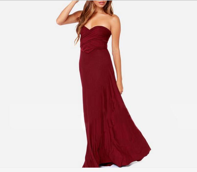 VLOVELAW EBay European and American Cross Backless Sexy Lace-up Dress Long Dress