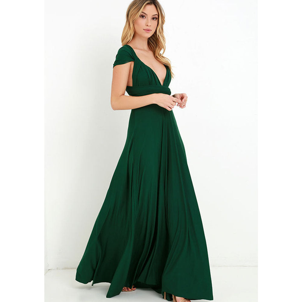 VLOVELAW EBay European and American Cross Backless Sexy Lace-up Dress Long Dress