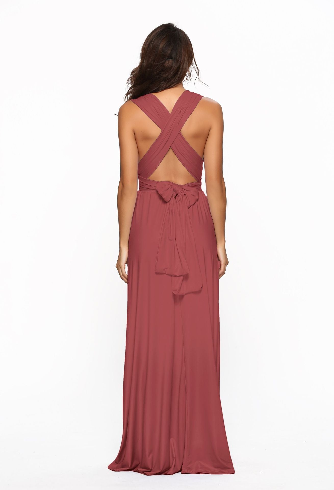 VLOVELAW EBay European and American Cross Backless Sexy Lace-up Dress Long Dress