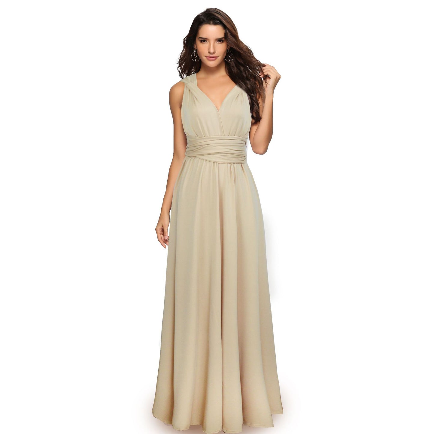 VLOVELAW EBay European and American Cross Backless Sexy Lace-up Dress Long Dress