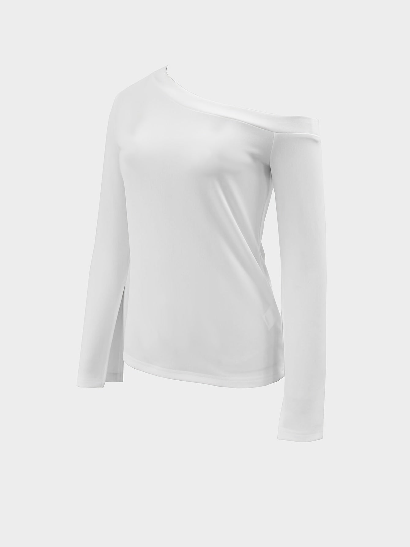 Cold Shoulder Slit Cuff T-Shirt, Casual Long Sleeve Top For Spring & Fall, Women's Clothing