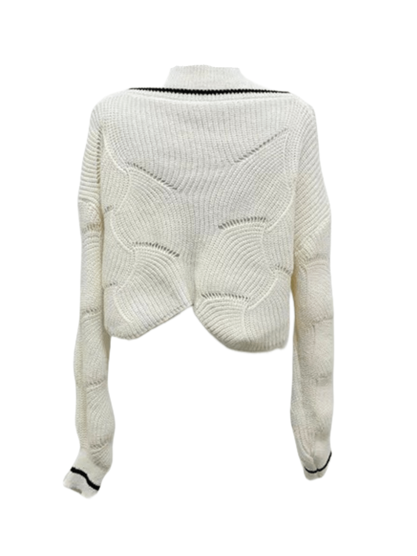 Stylish Button Down Knit Cardigan, Elegant Long Sleeve Crop Sweater, Women's Clothing