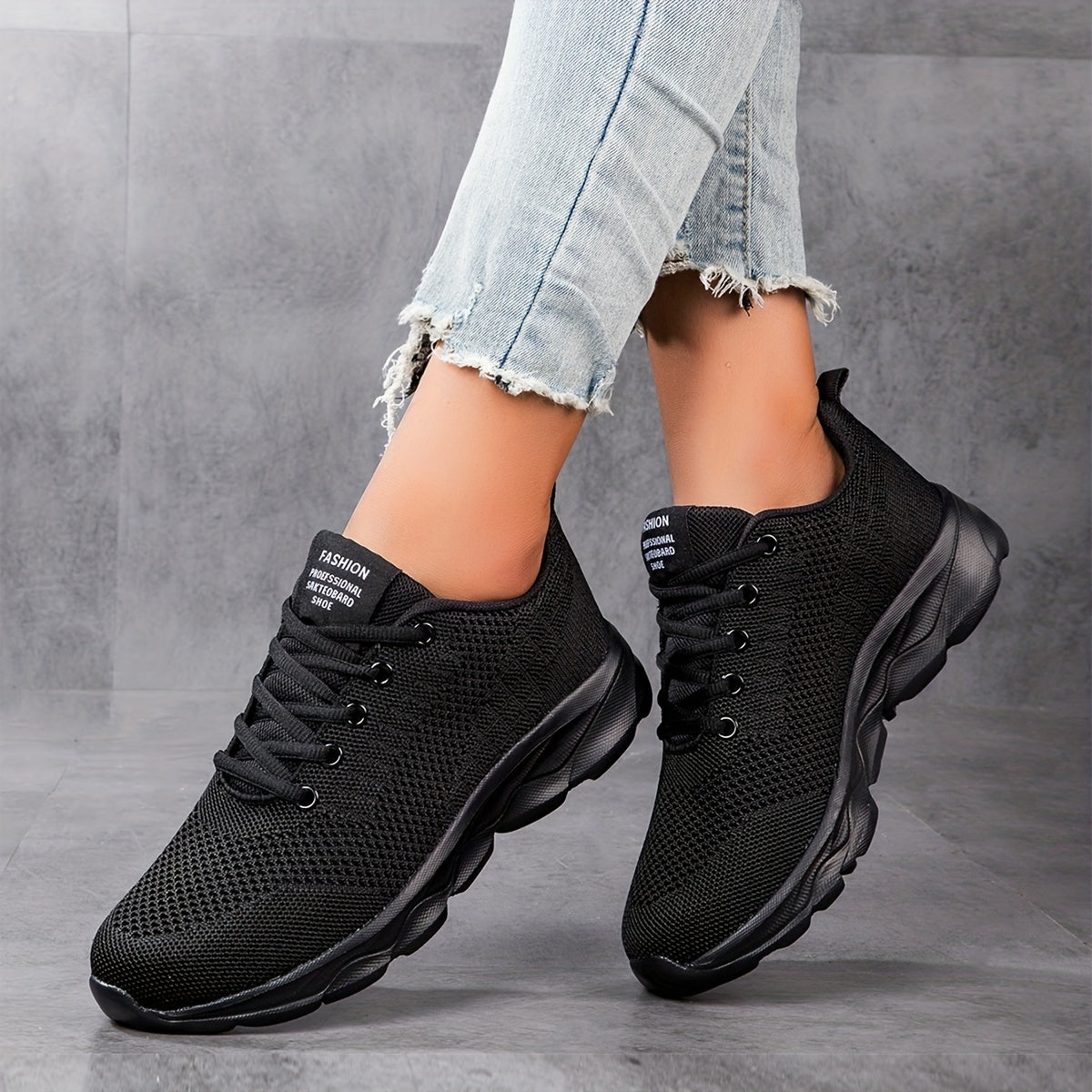 vlovelaw Women's Knit Sneakers, Lightweight Casual Breathable Running Shoes