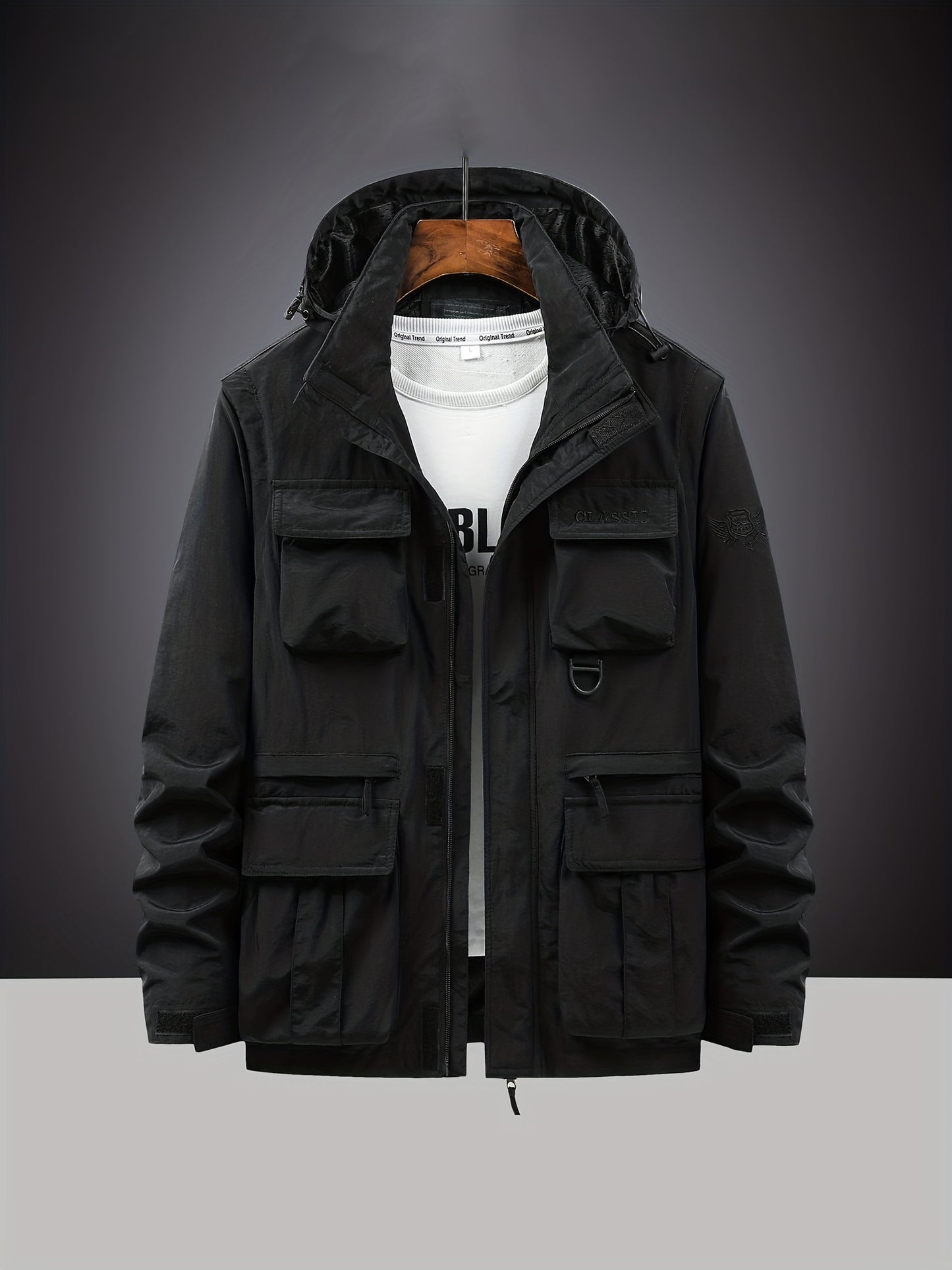 Men's Multi Pocket Detachable Windbreaker Jacket, Cargo Vest For Outdoor Fishing Climbing Photography, Multifunctional Wear-resistant Coat Vest