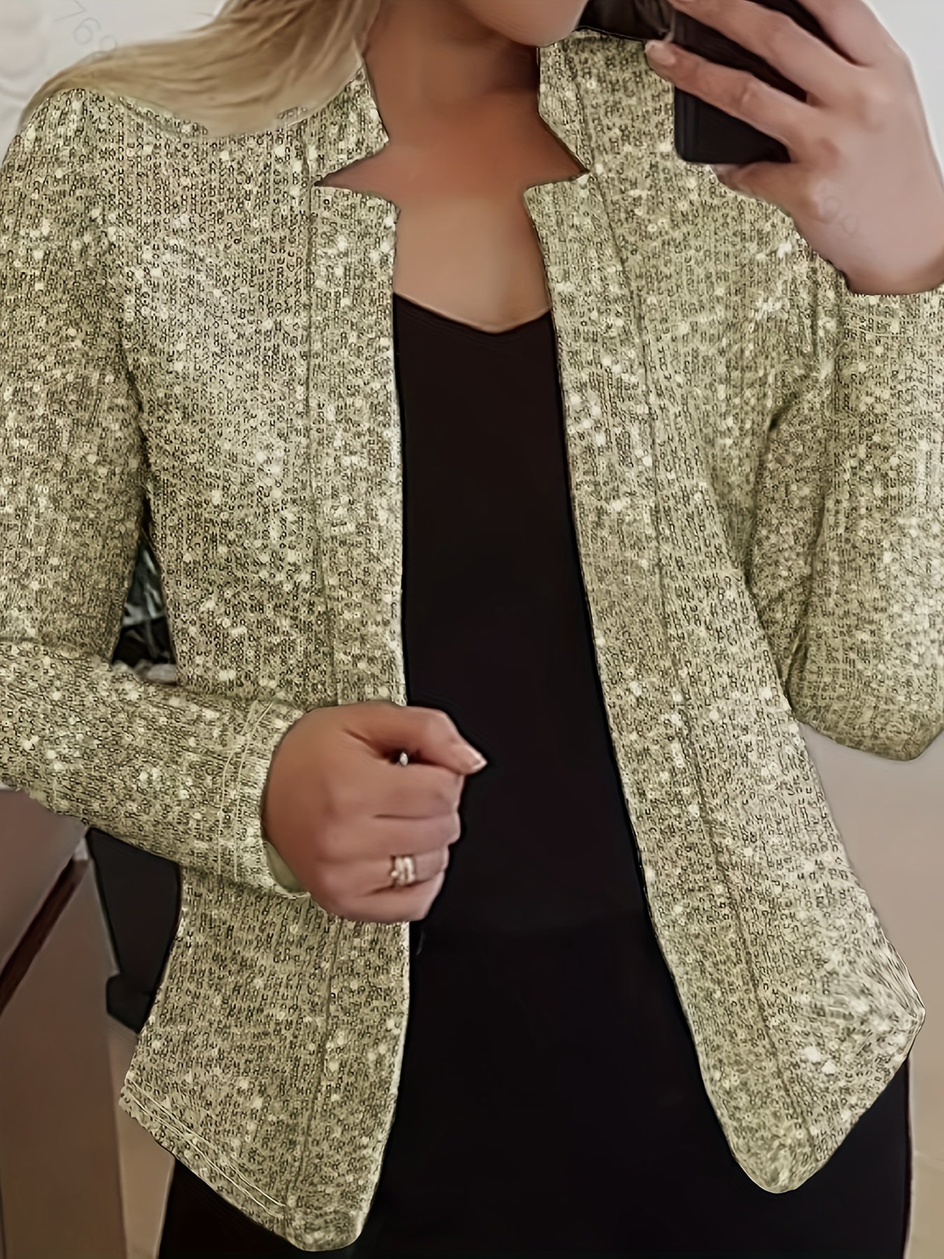 Open Front Blazer, Casual Long Sleeve Blazer, Women's Clothing