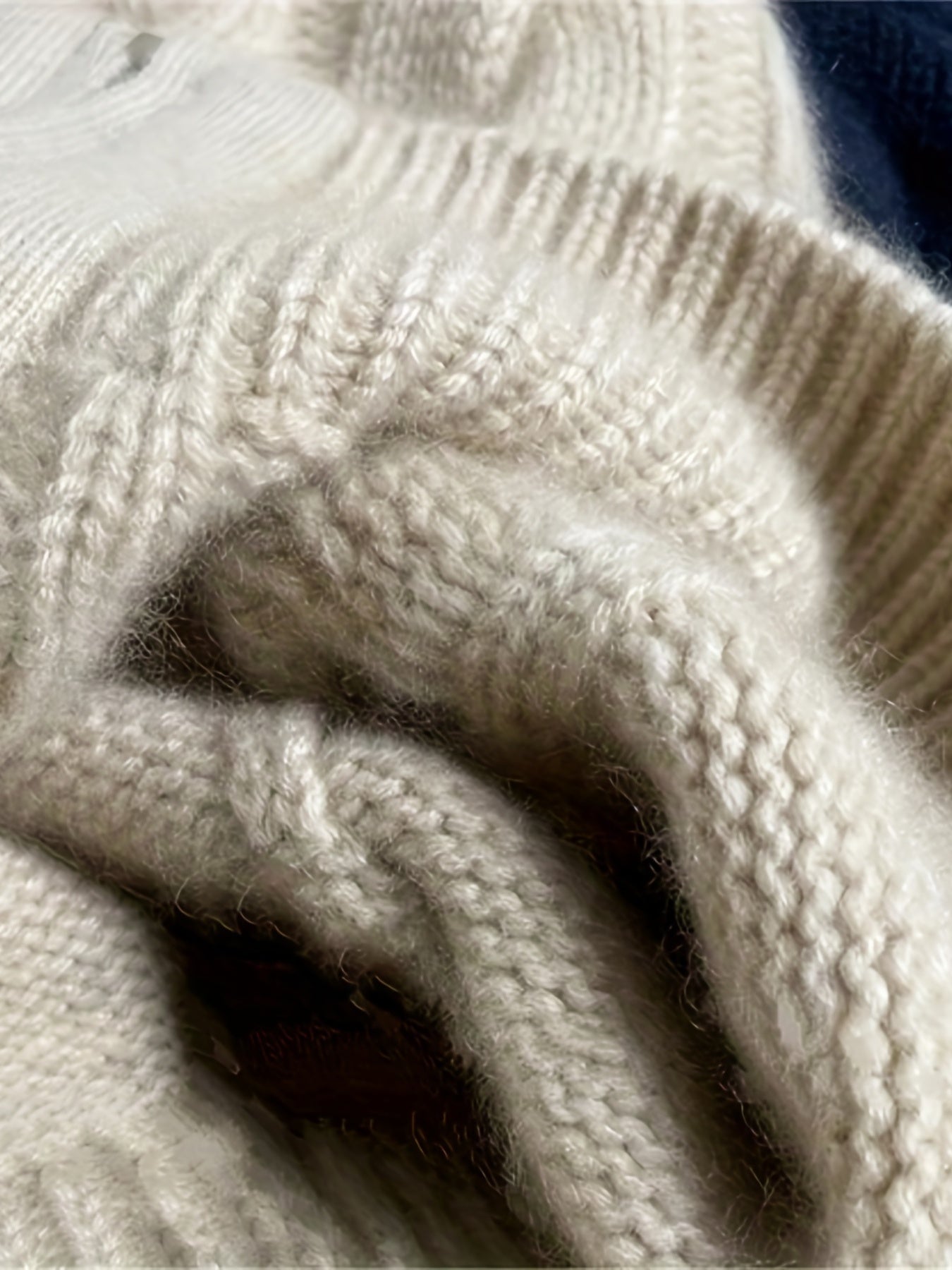 vlovelaw Cable Knit Zip Up Loose Cardigan, Casual Long Sleeve Turtle Neck Sweater Coat, Women's Clothing