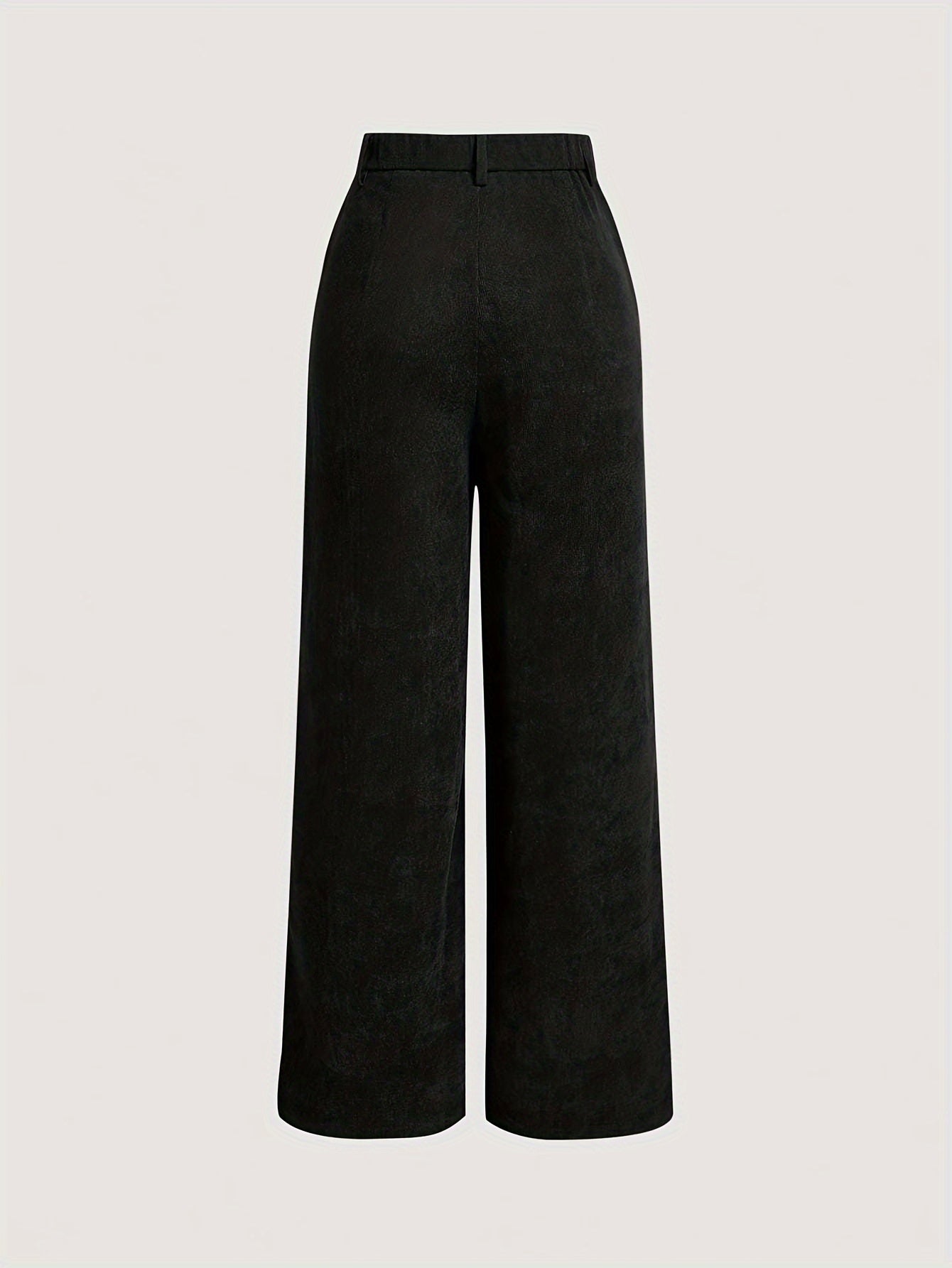 vlovelaw Solid Color Wide Leg Pants, Casual High Waist Pants For Every Day, Women's Clothing
