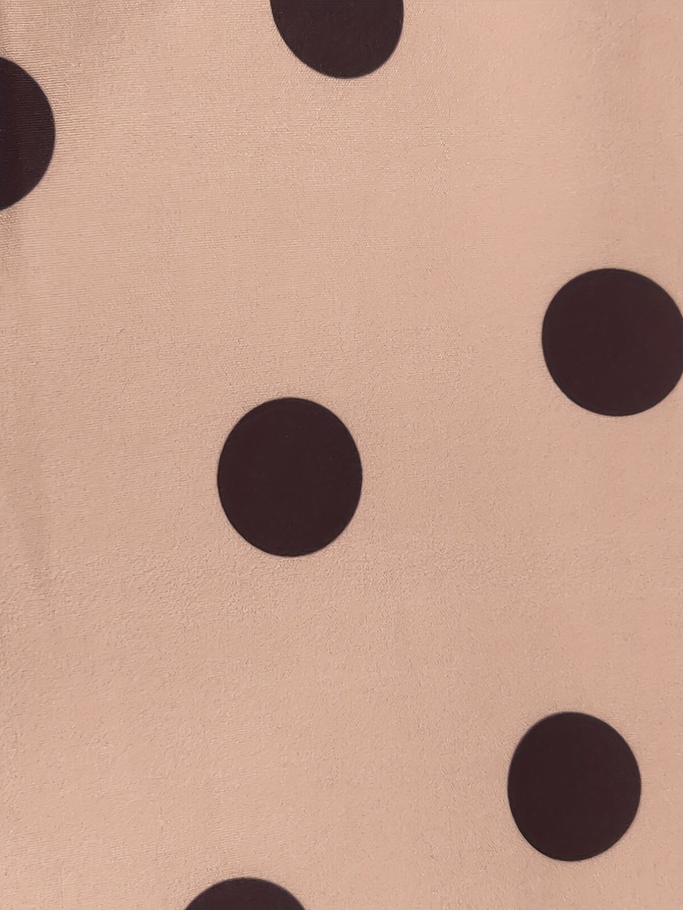 vlovelaw Plus Size Elegant Dress, Women's Plus Polka Dot Print Long Sleeve Lapel Collar Nipped Waist Dress