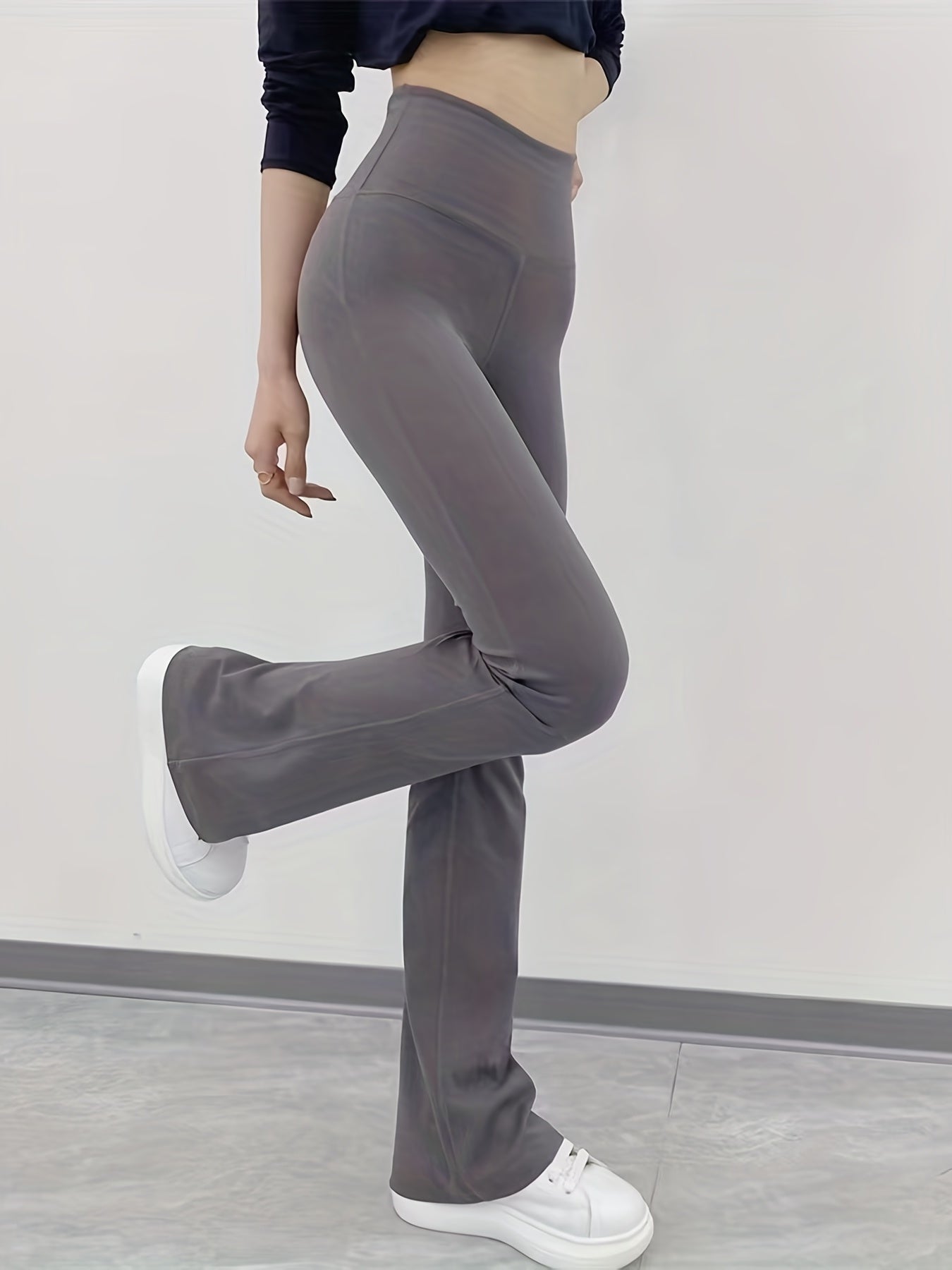 Look and Feel Fabulous in These Women's High Waisted Bootcut Leggings - Perfect for Yoga, Workouts & Casual Wear!