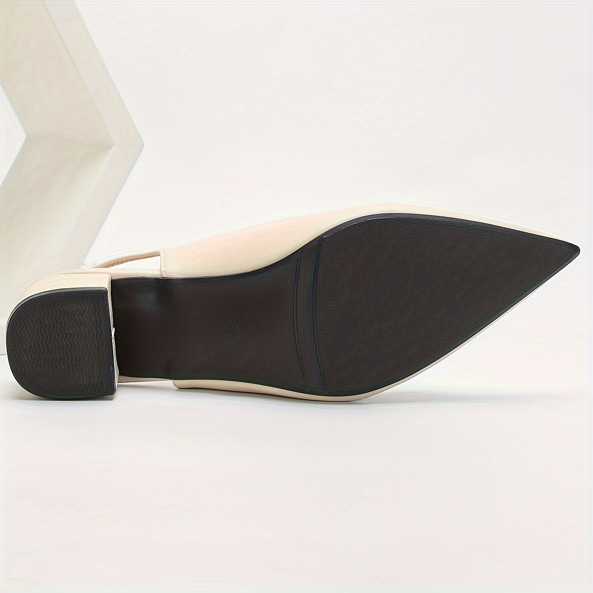 vlovelaw Elegant Women's Dress Pumps-Solid Color & Chunky Heels-Versatile Point Toe with Fashionable Slingback Buckle-Perfect for Evenings & Special Occasions