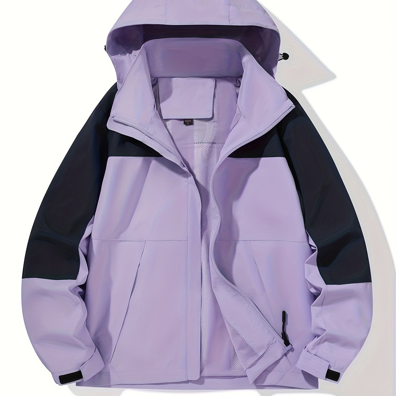 vlovelaw  Outdoor Sports Jacket With Detachable Hood, Women's Windproof And Rainproof Hiking Casual Sports Jacket, Women's Outdoor Clothing