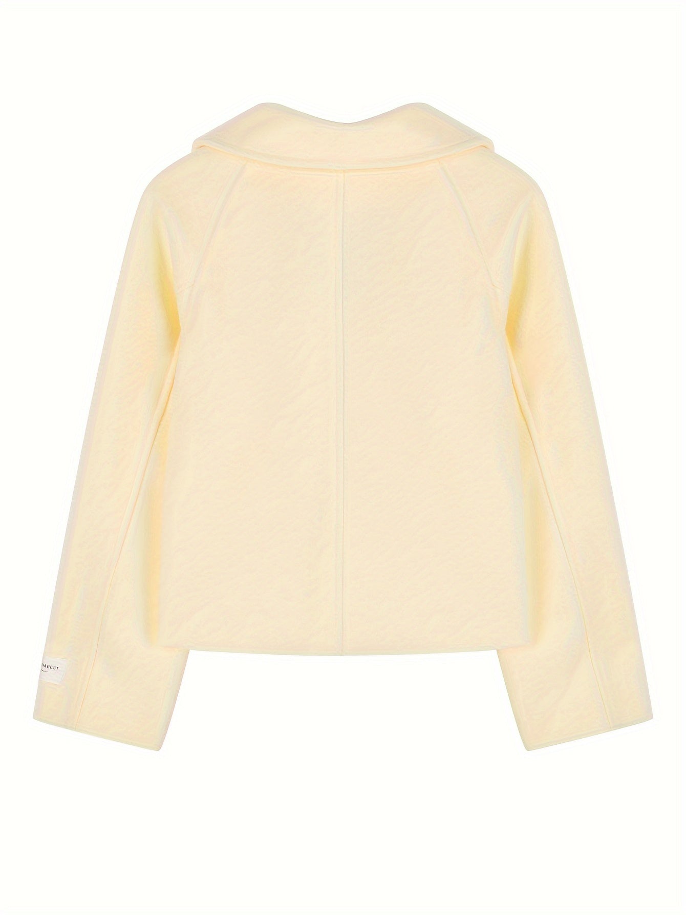 vlovelaw Button Front Lapel Neck Jacket, Casual Solid Color Long Sleeve Coat For Fall & Winter, Women's Clothing