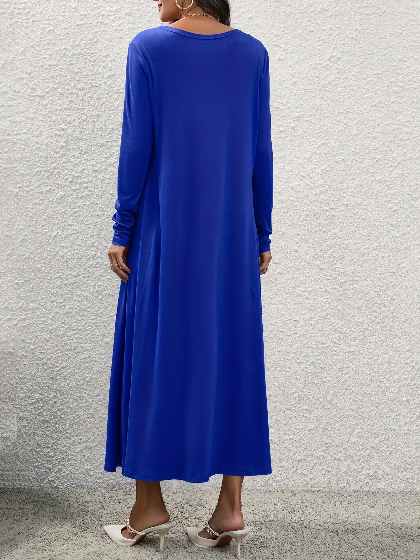 Casual Solid Two-piece Dress Set, Crew Neck Cami Top & Long Sleeve Cardigan Outfits, Women's Clothing