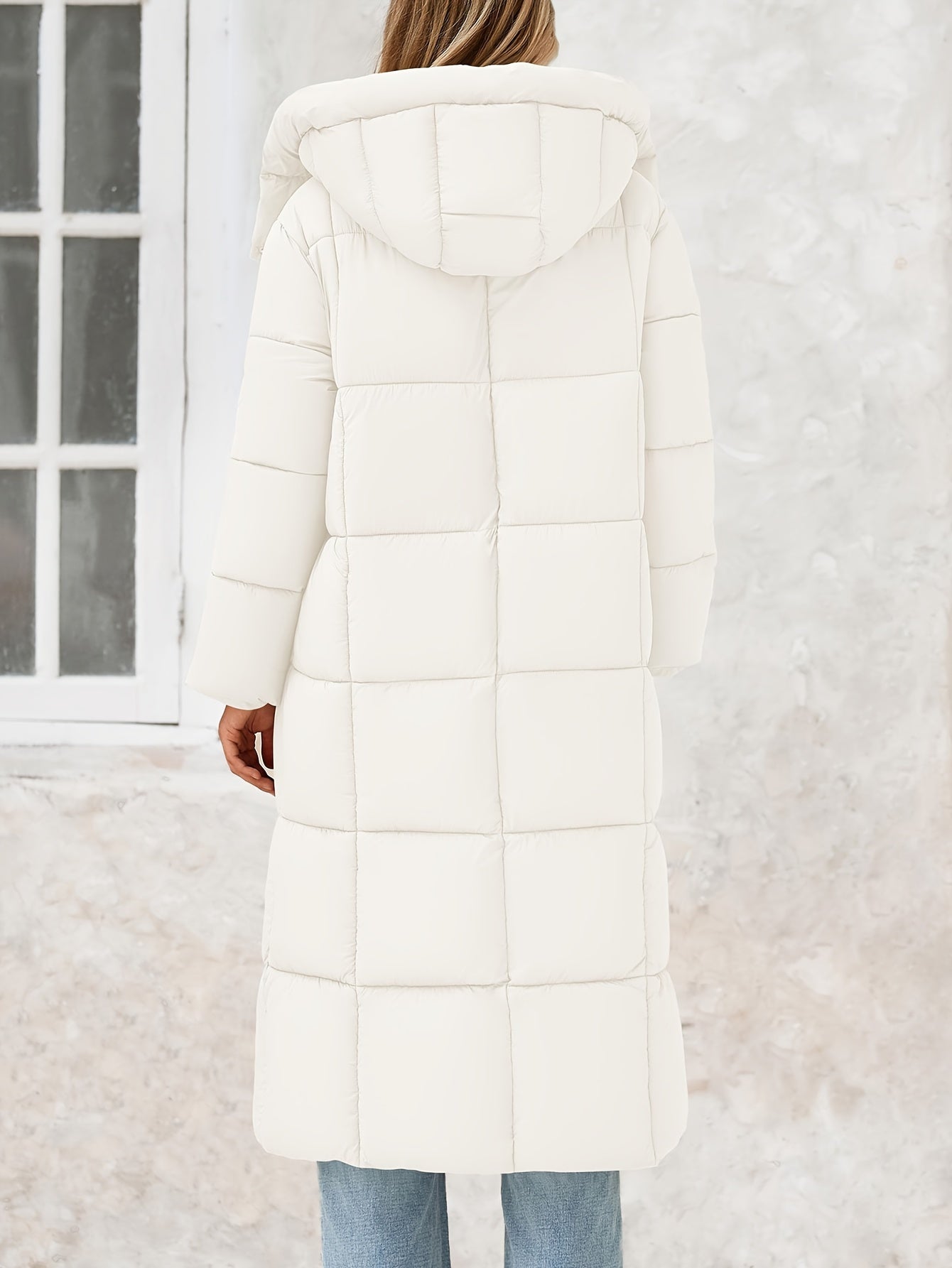 Women's Long Winter Coats Hooded Zip Up Casual Baggy Jackets Trendy Warm Clothes Outerwear