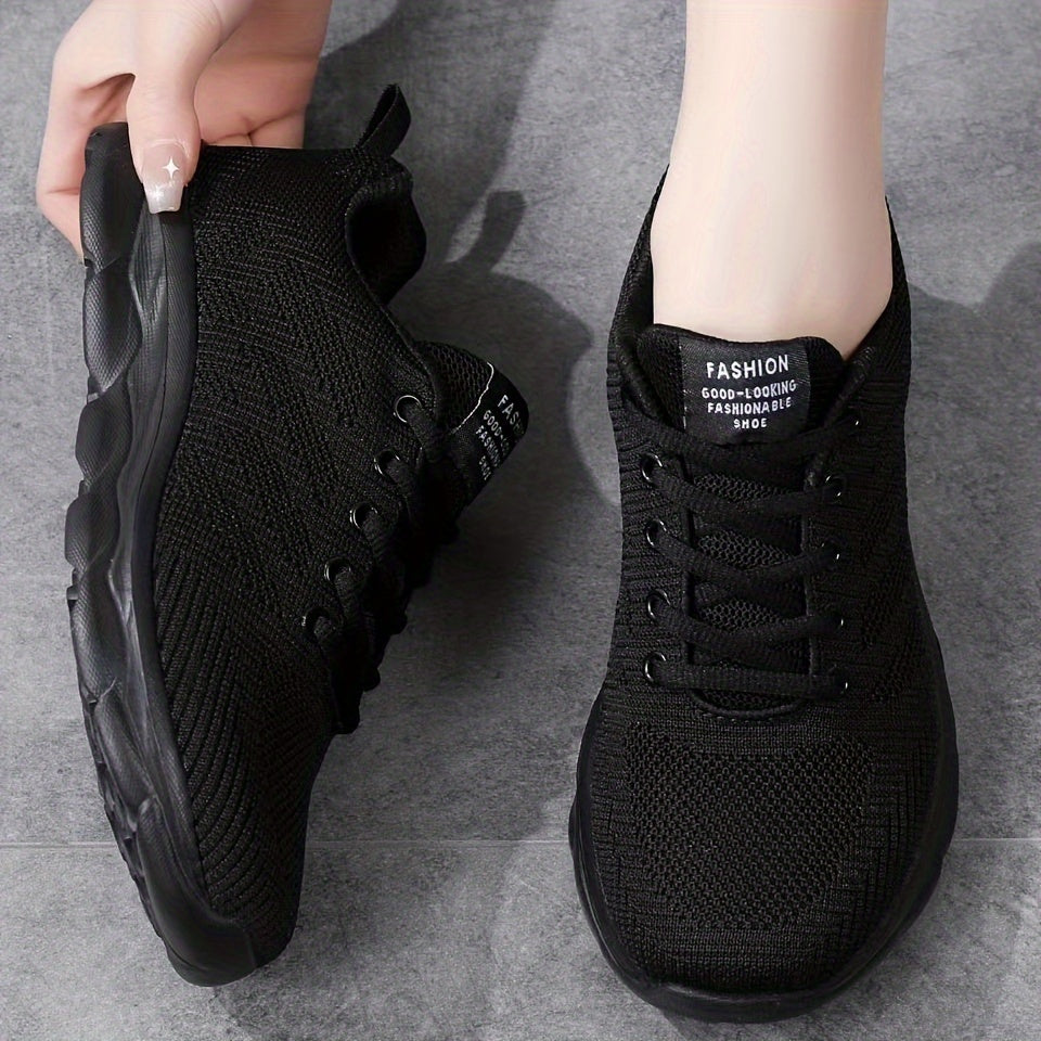 vlovelaw Women's Breathable Mesh Sneakers, Casual Lace Up Outdoor Shoes, Comfortable Low Top Shoes