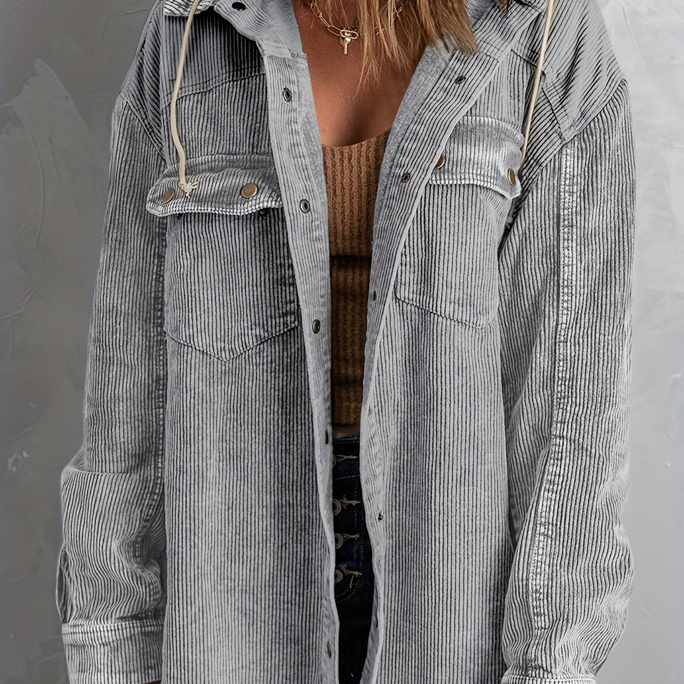 Color Block Long Sleeve Hooded Jacket, Casual Every Day Outerwear For Fall & Winter, Women's Clothing