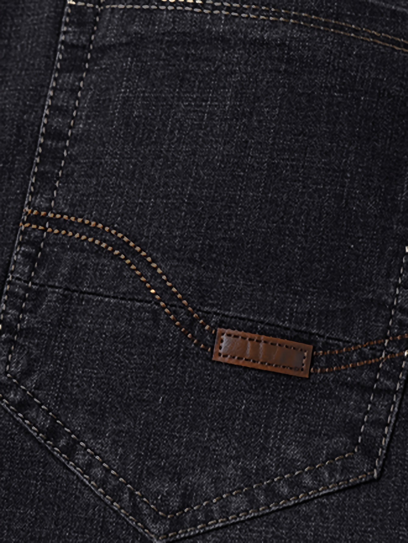 vlovelaw Plus Size Men's Solid Denim Pants Casual Oversized Loose Fit Jeans For Spring Fall Winter, Men's Clothing