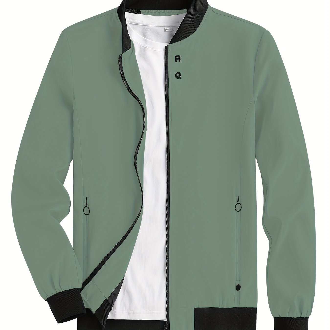 vlovelaw Classic Design Varsity Jacket, Men's Casual Baseball Jacket Coat Regular Fit College Hipster Windbreaker For Spring Autumn