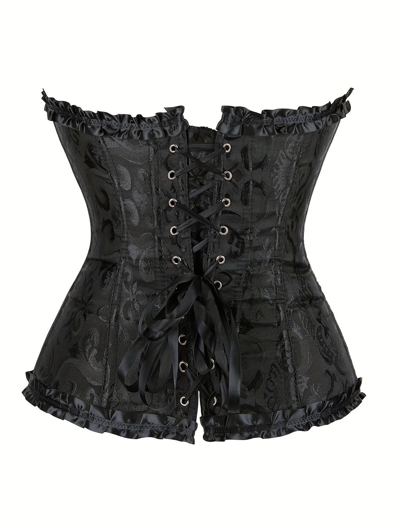 1pc Sexy Tunic Waist Vest Girdle European And American Court Bodysuit With Black Mesh Dance Skirt Prom Bodysuit With Skirt