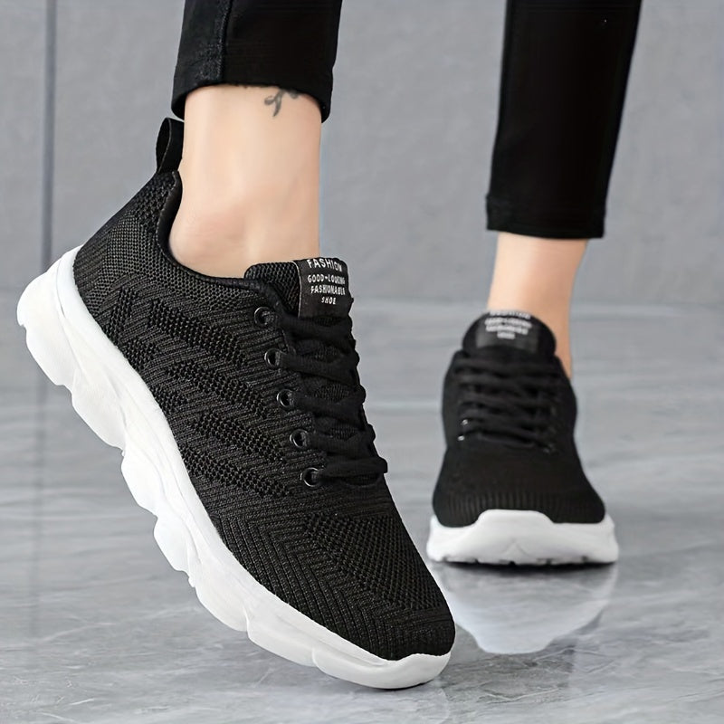vlovelaw Women's Breathable Mesh Sneakers, Casual Lace Up Outdoor Shoes, Comfortable Low Top Shoes