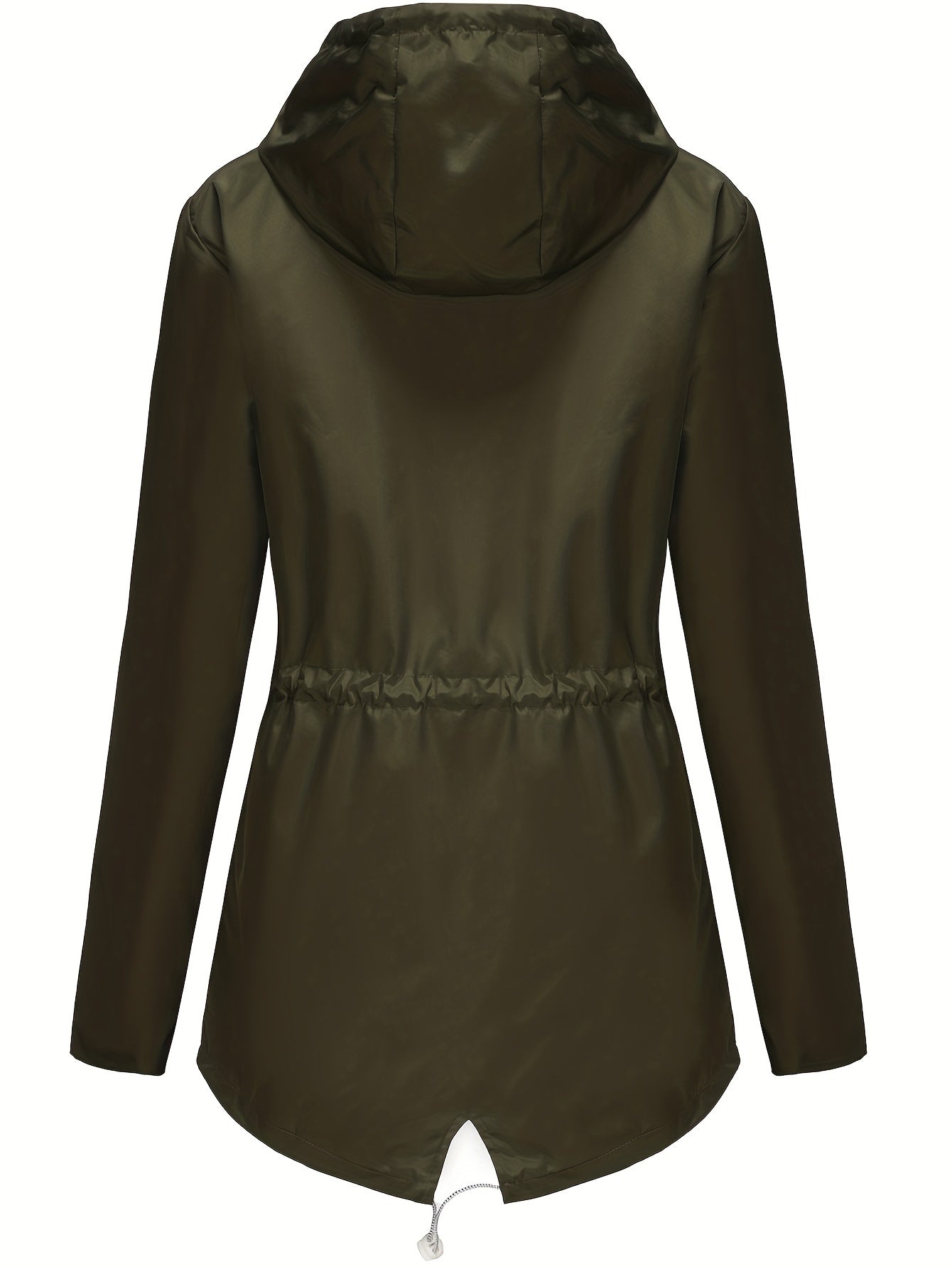 vlovelaw Lightweight Waterproof Raincoats, Outdoor Hooded Windbreaker, Zip Up Drawstring Rain Jackets With Pockets, Women's Clothing