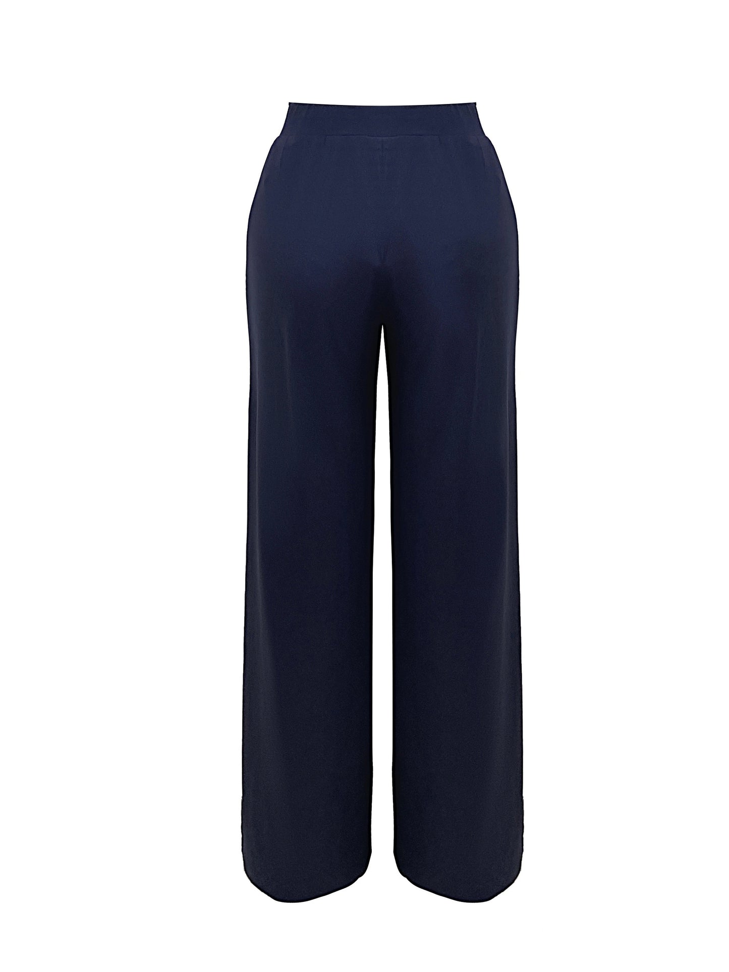 vlovelaw Solid Pleated Wide Leg Pants, Casual Loose Pants For Spring & Fall, Women's Clothing