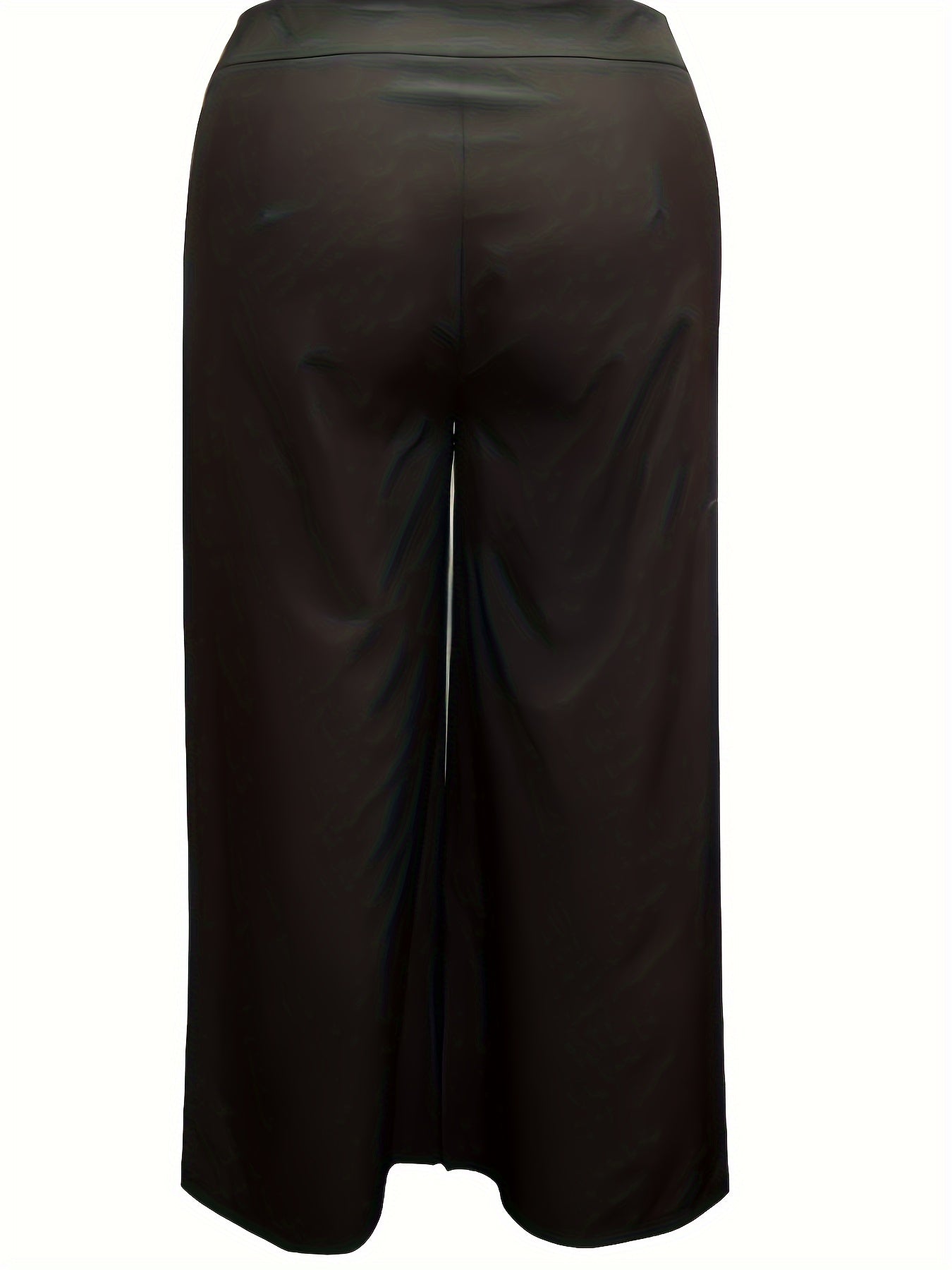 Plus Size Solid Wide Leg Pants, Elegant Loose Pants For Spring & Summer, Women's Plus Size Clothing