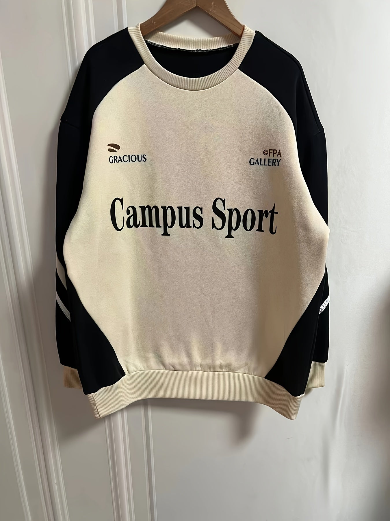 Y2K Streetwear Sweatshirt, Casual Raglan Sleeve Crew Neck Sweatshirt For Fall & Winter, Women's Clothing