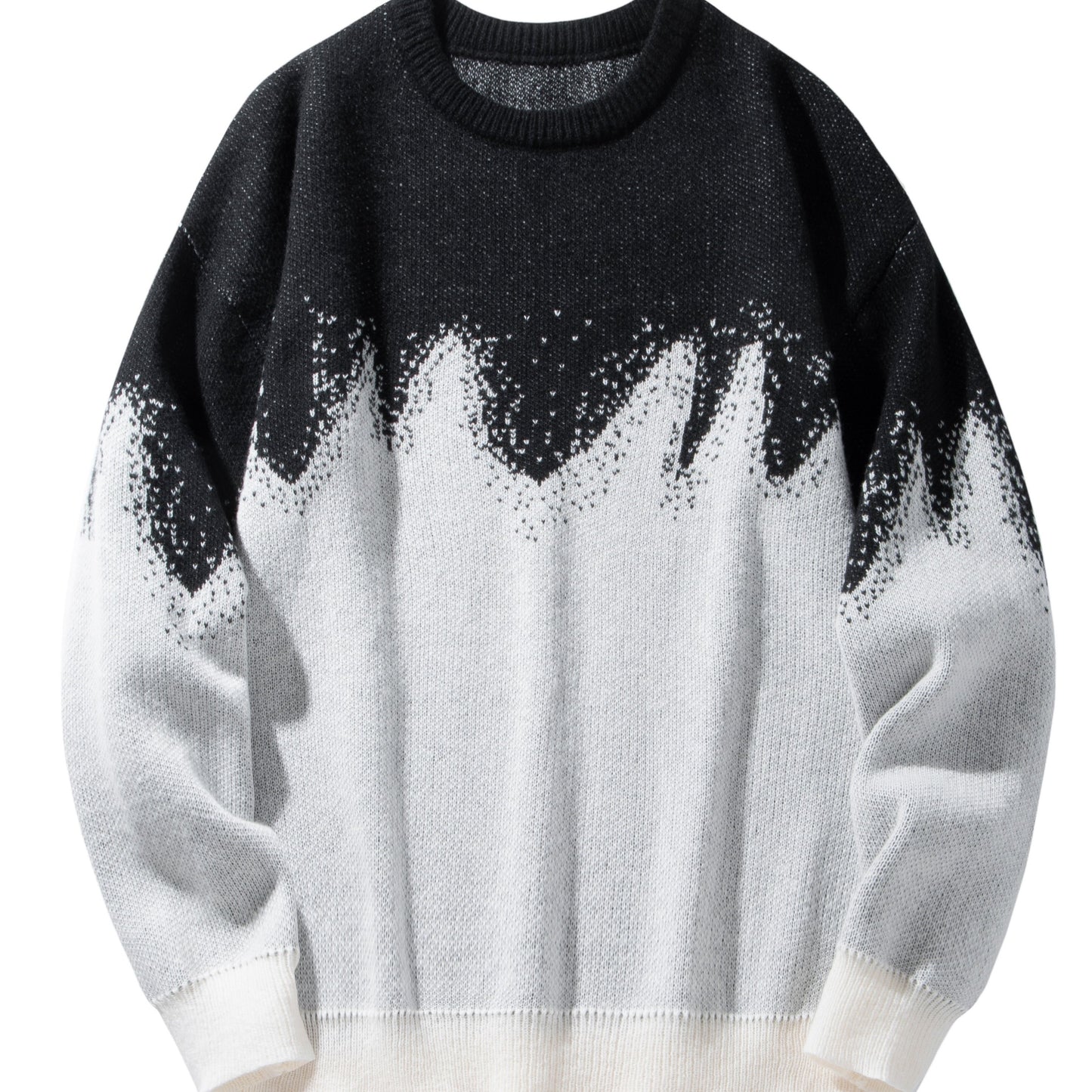 vlovelaw New Trendy And Loose Couple's Wear For Spring And Autumn, Round Neck Contrast Color Knitted Pullover Men's Top, Can Be Worn Indoors And Outdoors, And Is Also A Good Choice As A Gift