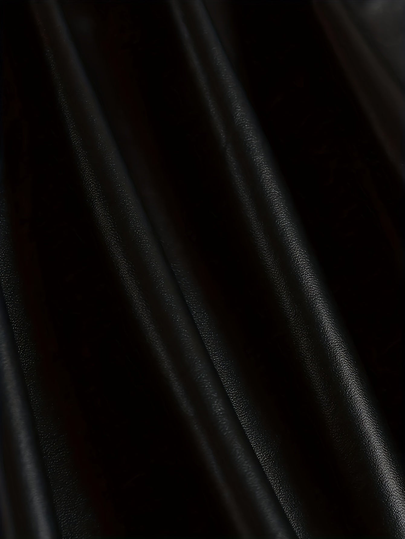 Plus Size Street Style Skirt, Women's Plus Solid PU Leather Elastic High Rise Maxi Skirt With Pockets