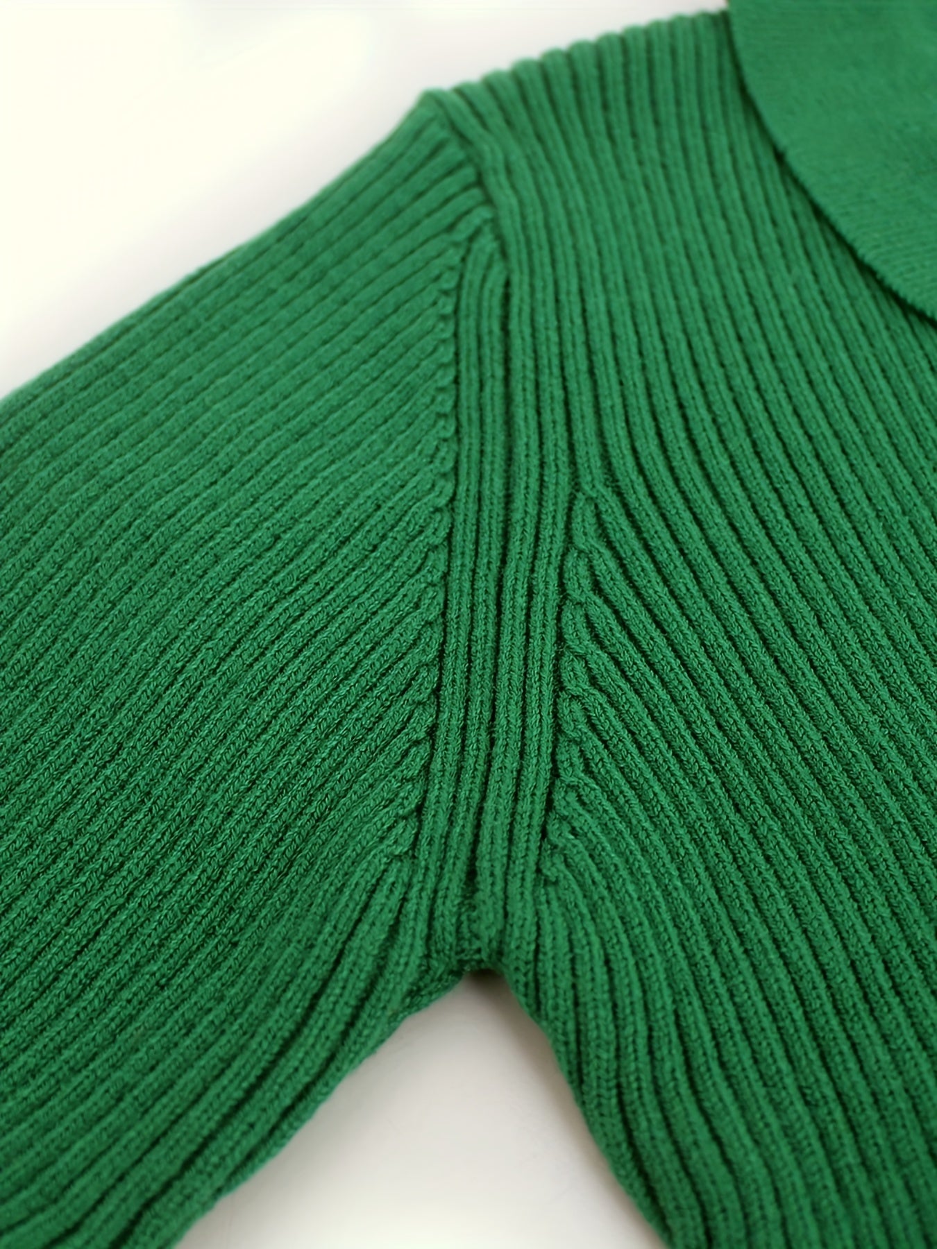 vlovelaw Solid Notched Collar Crop Sweater, Sexy Long Sleeve Sweater For Spring & Fall, Women's Clothing