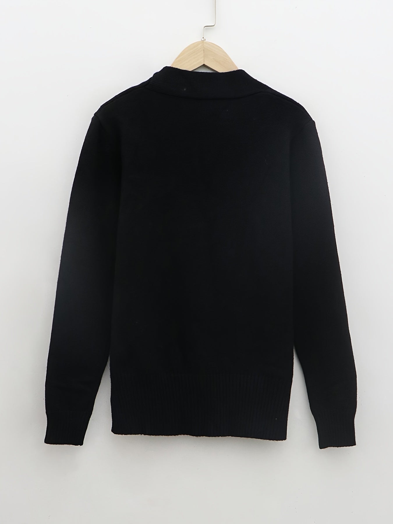 Solid Rib Knit Sweater, Casual Long Sleeve Versatile Sweater, Women's Clothing