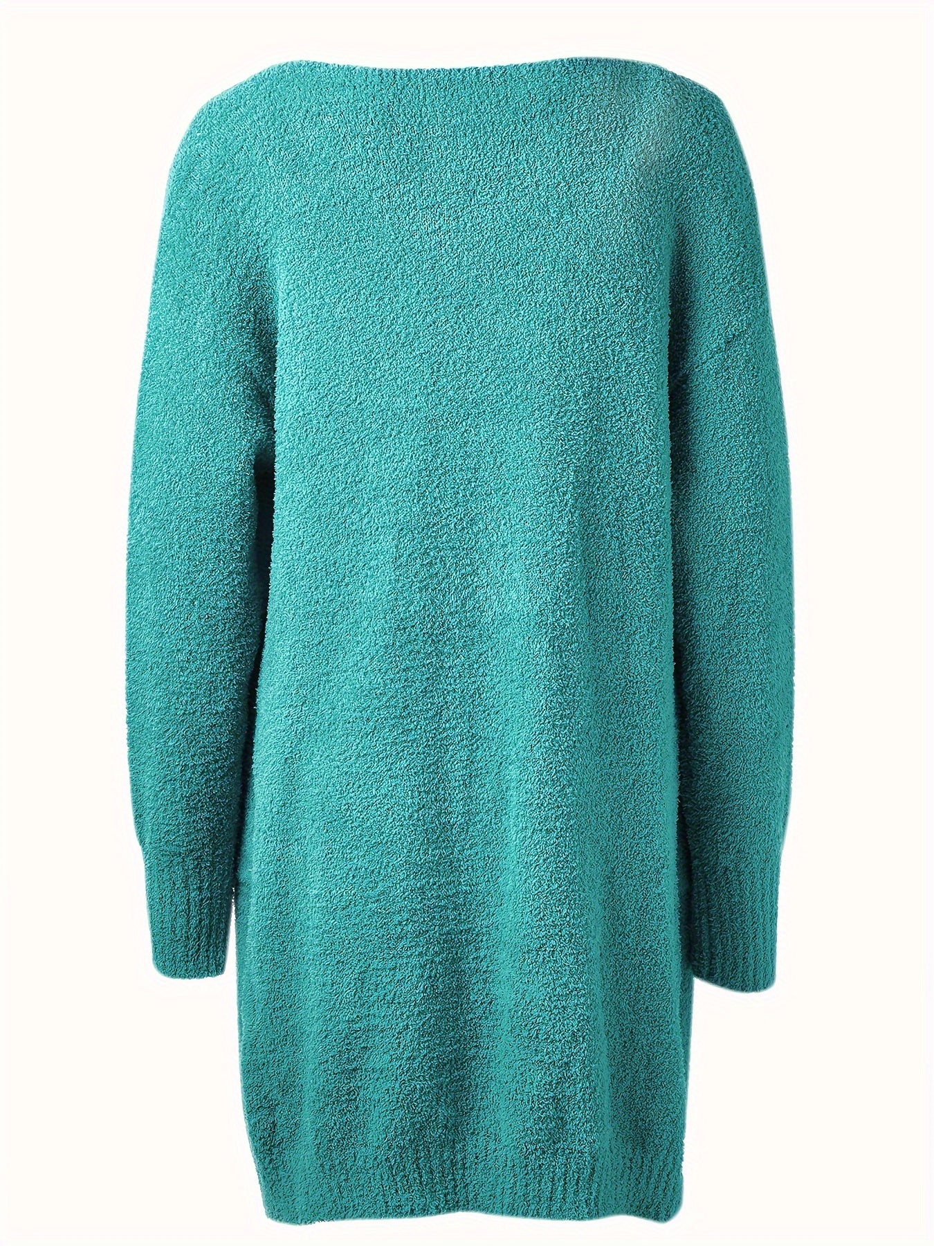 vlovelaw  Fuzzy Solid Casual Three-piece Set, Open Front Long Sleeve Top & Drawstring V Neck Tank Top & Slim Shorts Outfits, Women's Clothing