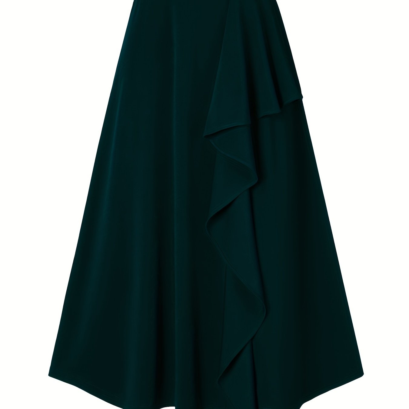 Solid Irregular Trim Skirt, Casual High Waist Skirt For Spring & Summer, Women's Clothing