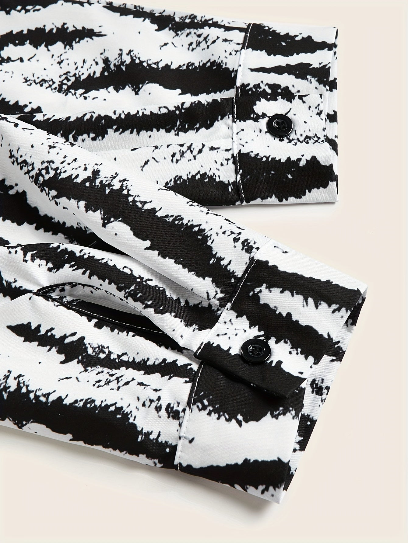 All Over Print Polo Collar Button Shirt, Casual Long Sleeve Shirt For Spring & Fall, Women's Clothing