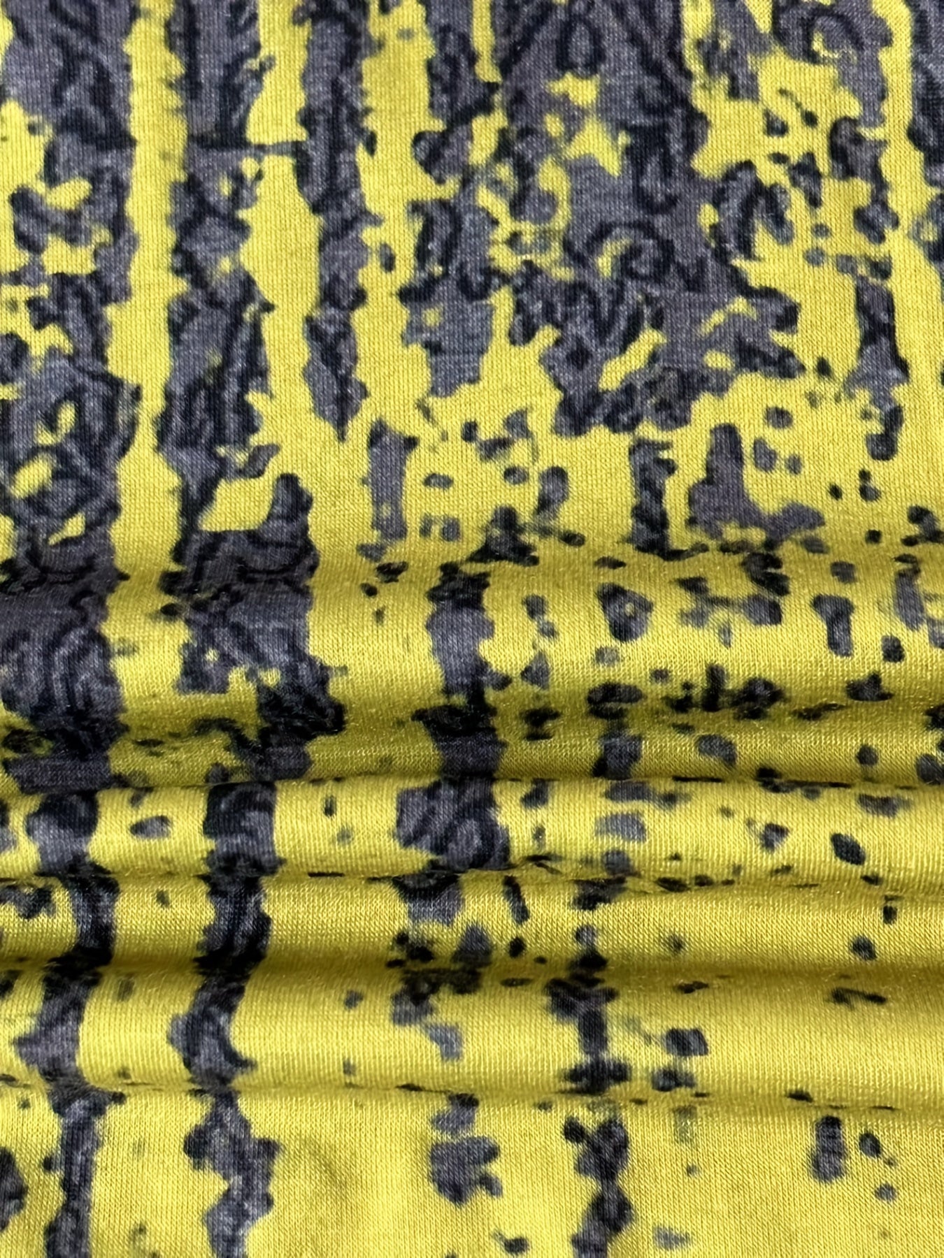 Plus Size Casual Top, Women's Plus Ombre Geometric Print Long Sleeve Notched Neck Slight Stretch Henley T-shirt