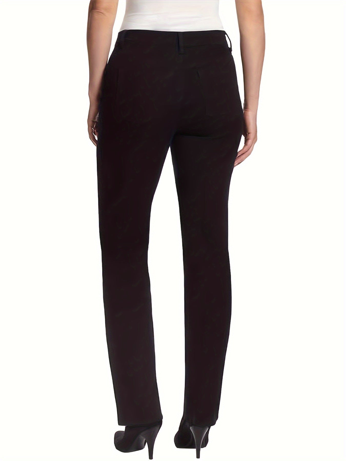 vlovelaw Studded Decor Fashion Tapered Jeans, High Waist Elegant Stretchy Denim Pants, Women's Denim Jeans & Clothing