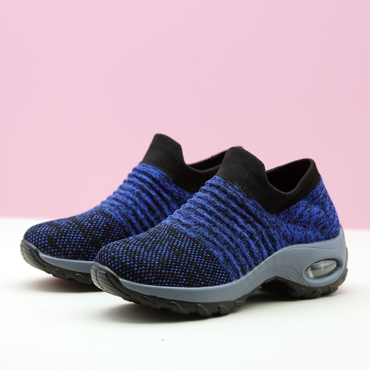 vlovelaw Women's Breathable Knit Sneakers, Comfortable Low Top Slip On Shoes, Women's Air Cushion Shoes