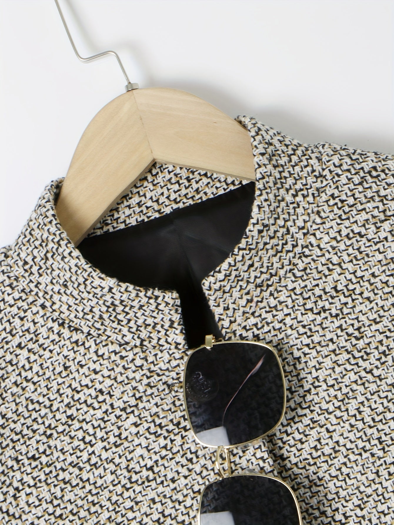 vlovelaw Button Front Mock Neck Coat, Casual Long Sleeve Fall & Winter Outerwear, Women's Clothing