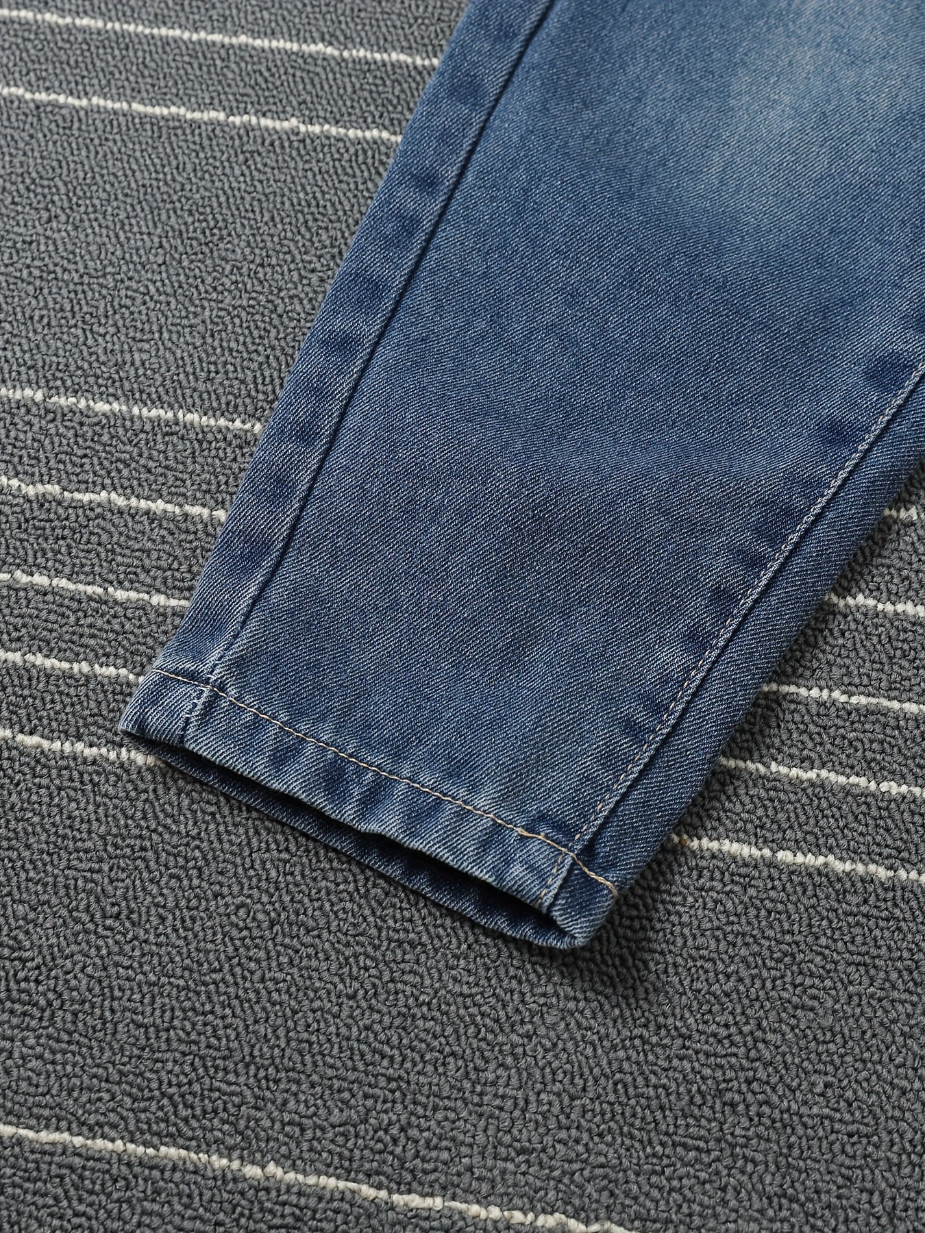 Kid's Chic Elastic Waist Jeans, Denim Pants With Pockets, Girl's Novelty Clothes For Spring Fall Winter